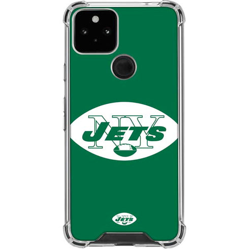 NFL New York Jets Retro Logo Google Pixel 5 Clear Case